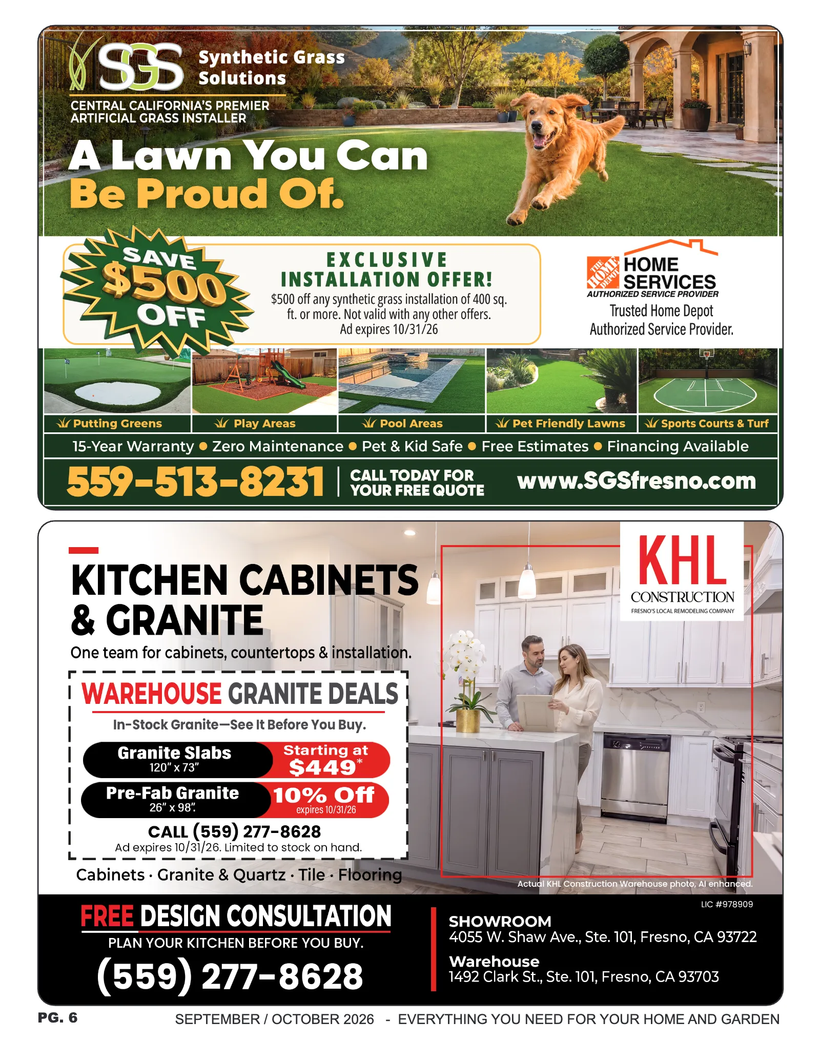 Fresno/Clovis Home Pros Magazine — Sep/Oct 2026, page 6