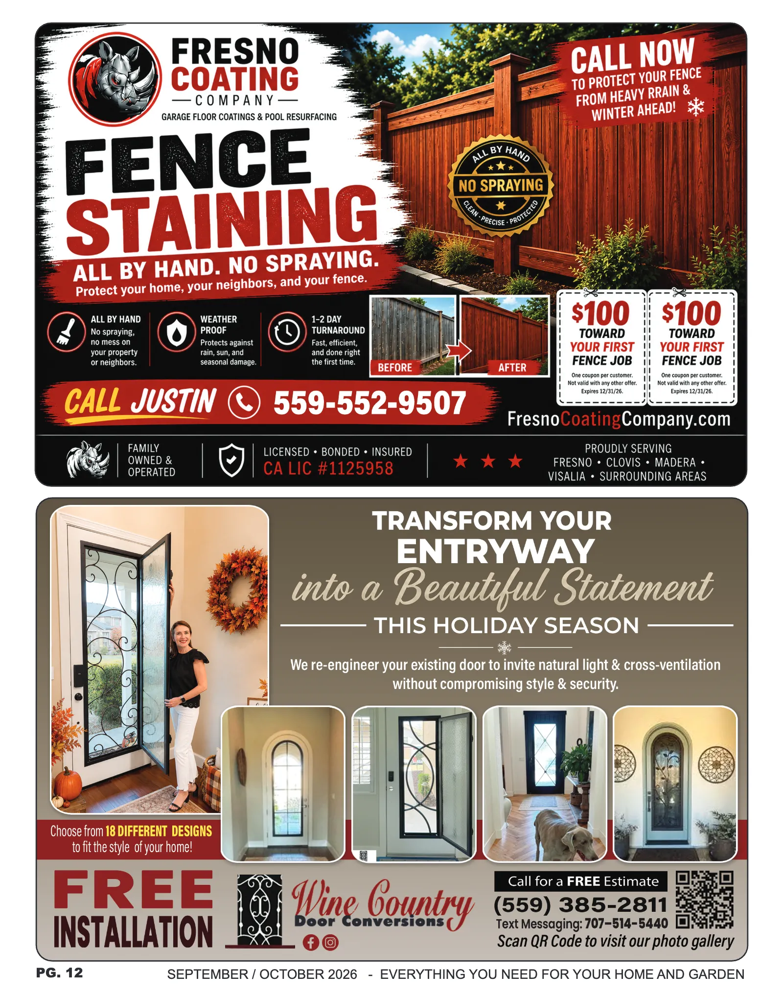 Fresno/Clovis Home Pros Magazine — Sep/Oct 2026, page 12