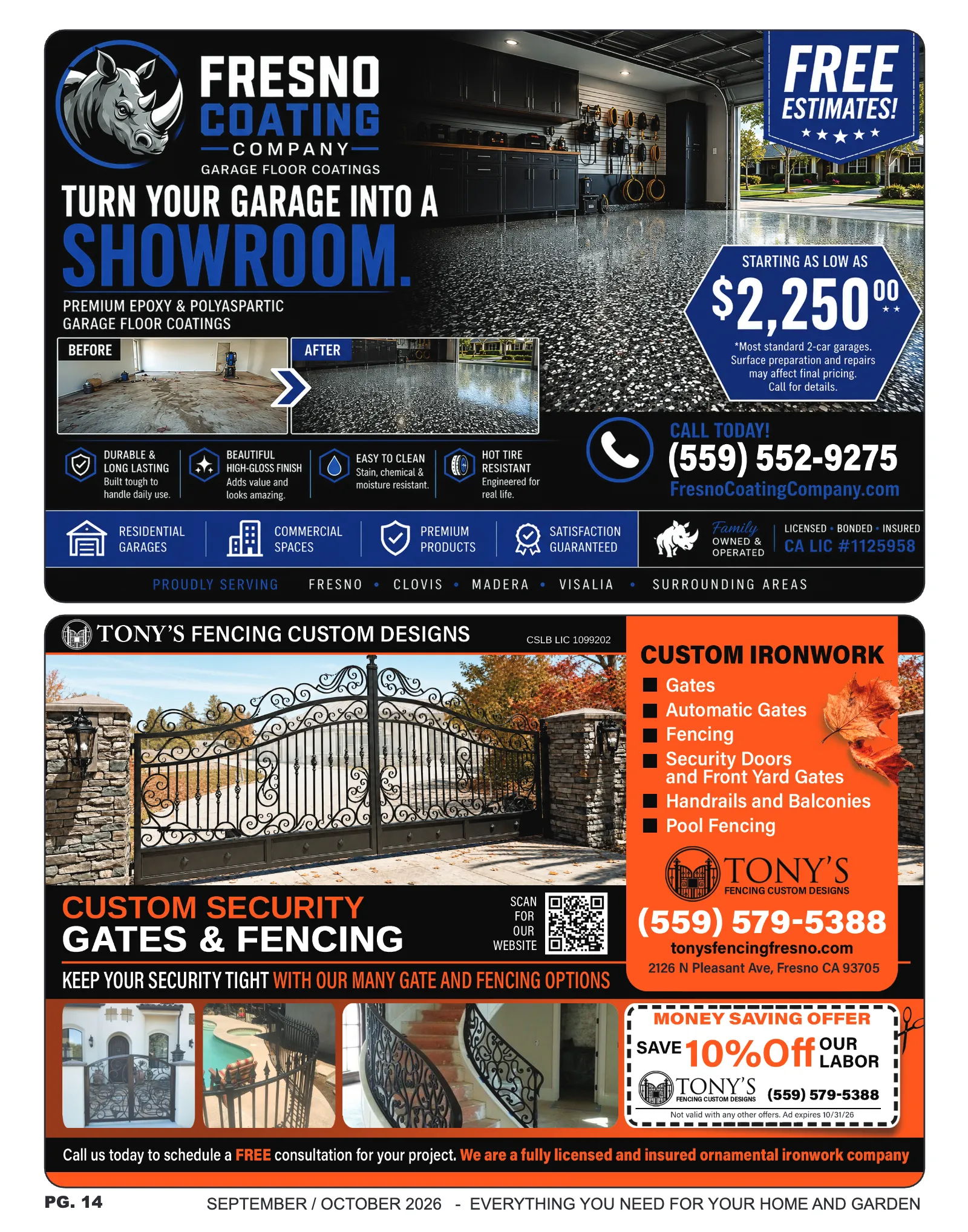 Fresno/Clovis Home Pros Magazine — Sep/Oct 2026, page 14